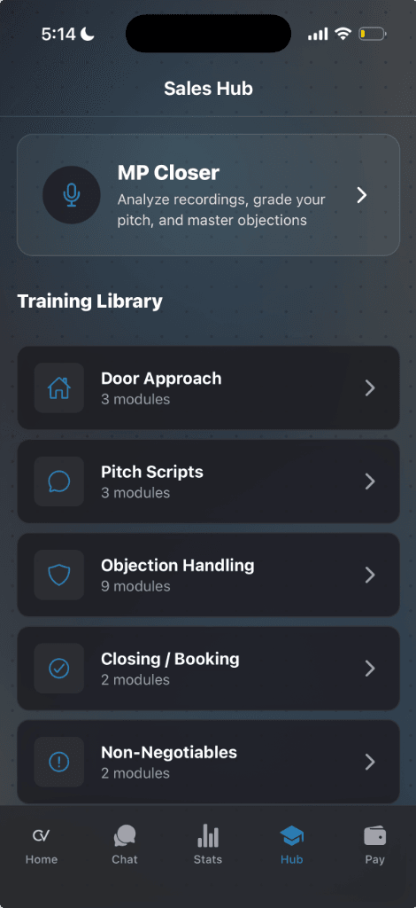 Clearview Sales app on a phone